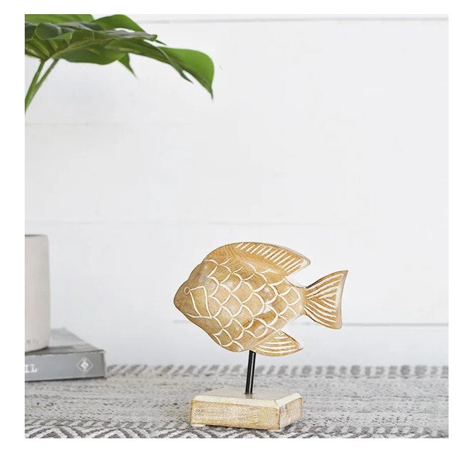Fat Carved Fish On Stand