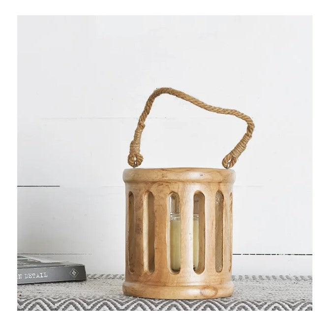 Carved Wood Lantern