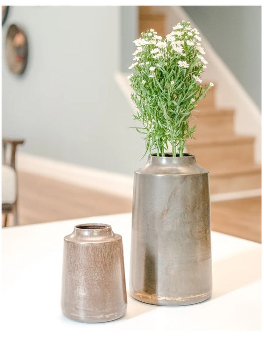 Patina Tin Vase