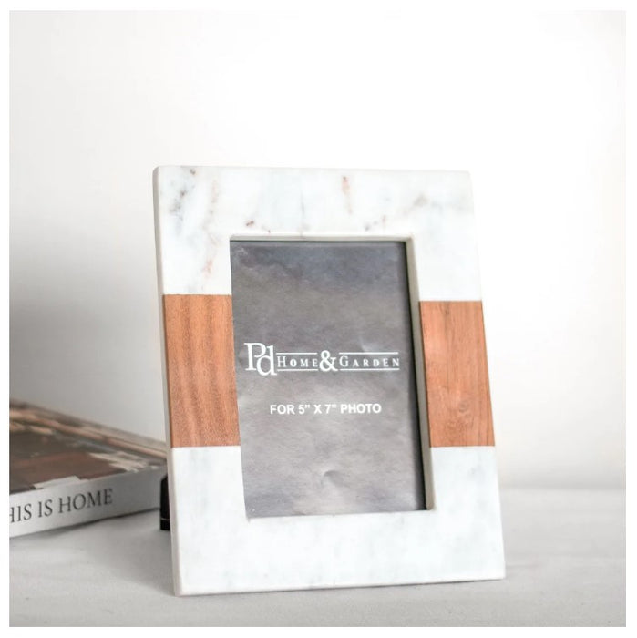 Marble Wood Photo Frame