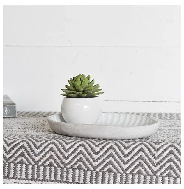 Rounded White Platter