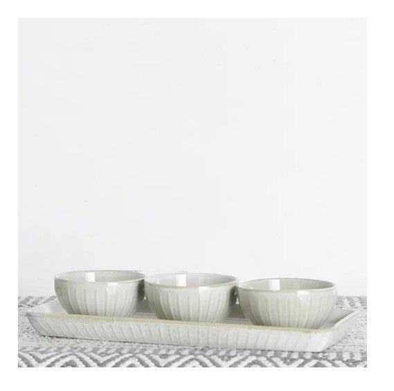 3 Bowl & Tray Set