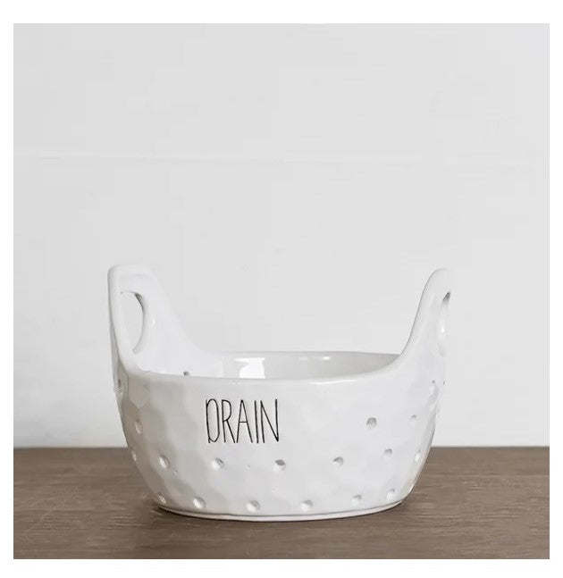 White "Drain" Dish