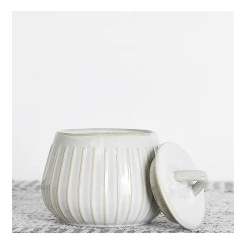 Stripe Jar With Lid