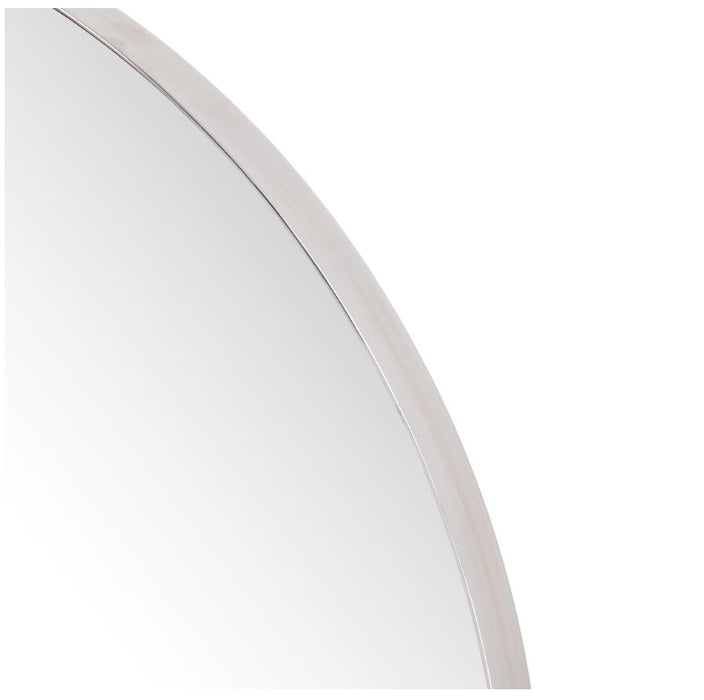 Bellvue Round Mirror - Shiny Steel