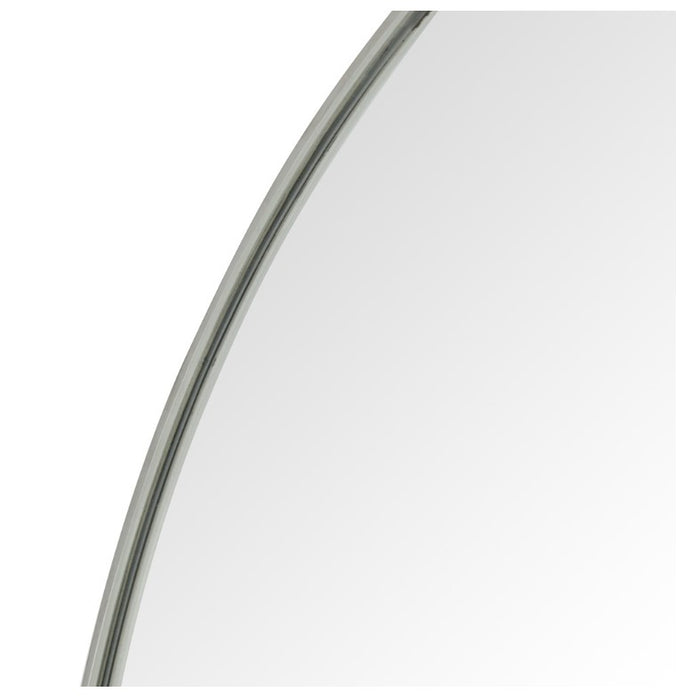 Bellvue Round Mirror - Shiny Steel