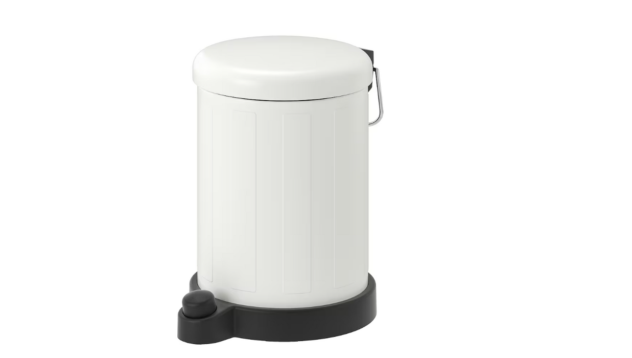 1-Gallon White Trash Can