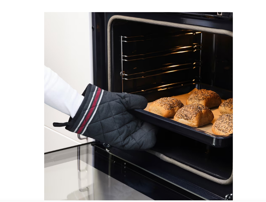 Red & Grey Oven Mitt