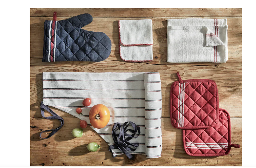 Red & Grey Oven Mitt