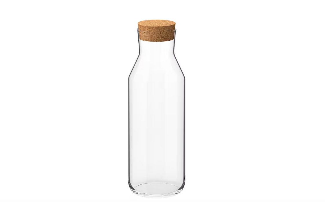 Clear Glass Carafe With Stopper