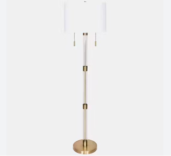Glass Chain Floor Lamp - Gold