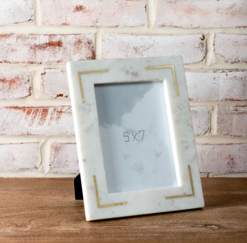 Marble w/ Brass inlay Photo Frames