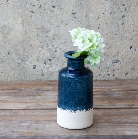Navy & Sand Bottle Vase