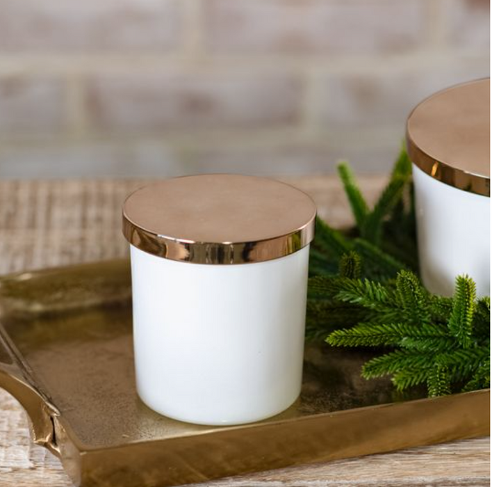3" Wide Glass Candle Cup w/Lid