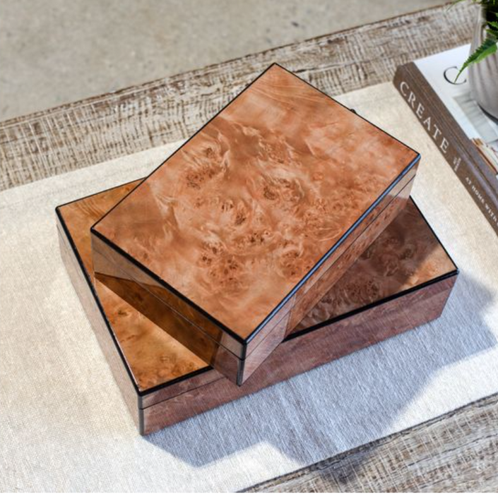 Burl Wood Grain Box - Large