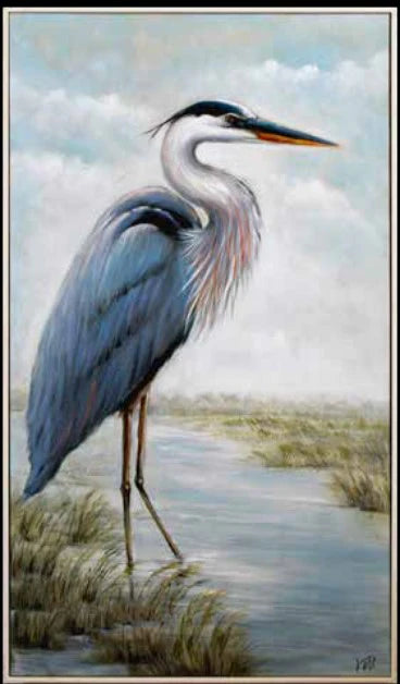 Standing Heron Art