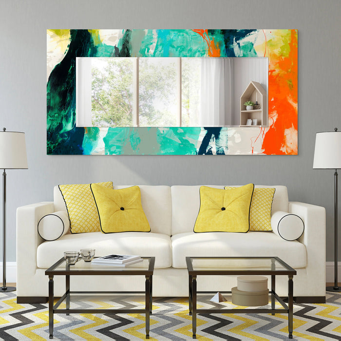 Tidal Abstract Floor Mirror