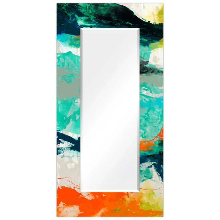 Tidal Abstract Floor Mirror