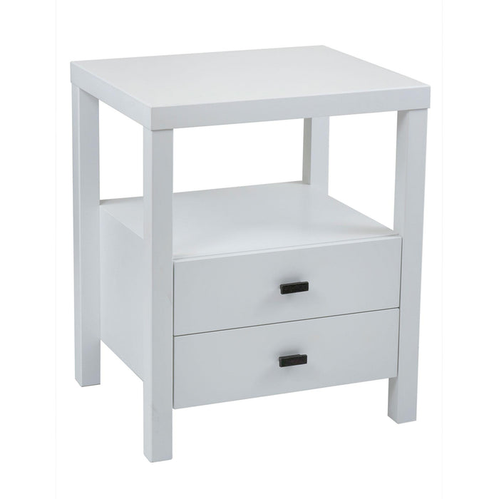 Hooper 2-Drawer Wooden Accent Side Table