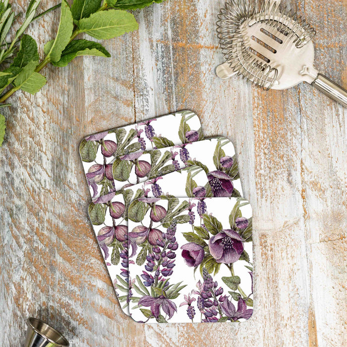 The Mulberry Collection Set Of 4 Coasters - Pure