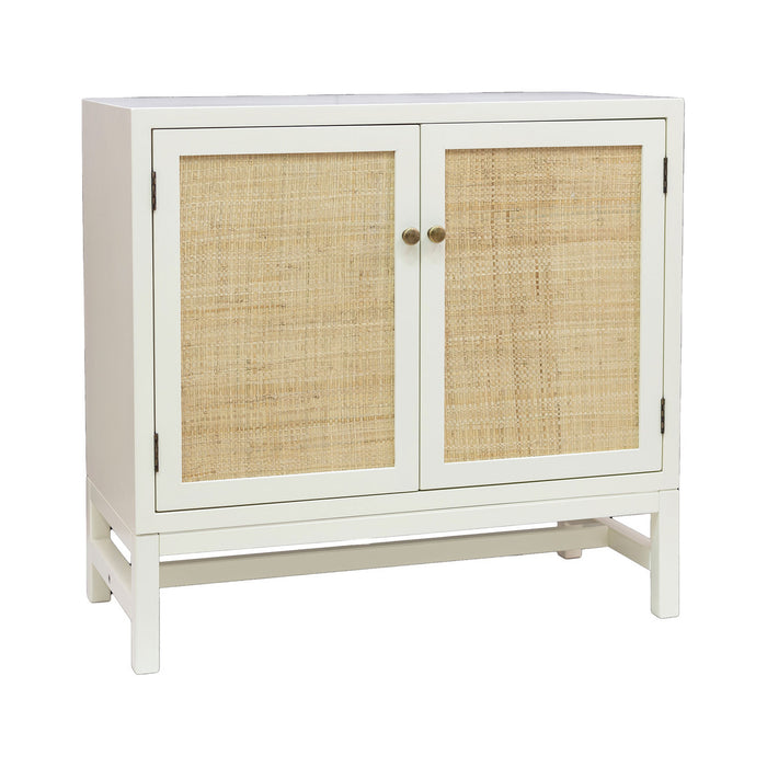 Two-Door Cabinet w/Raffia Panels