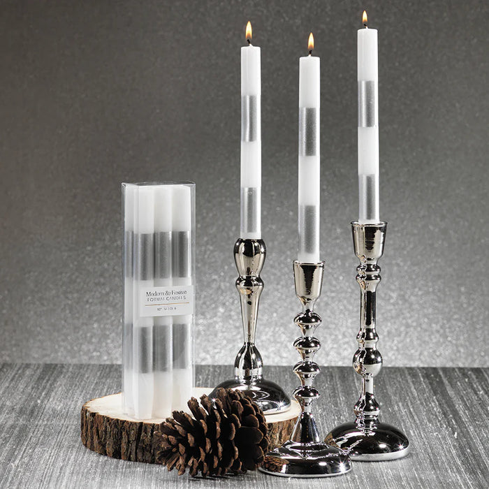 Festive Gold Formal Candles - Set Of 6