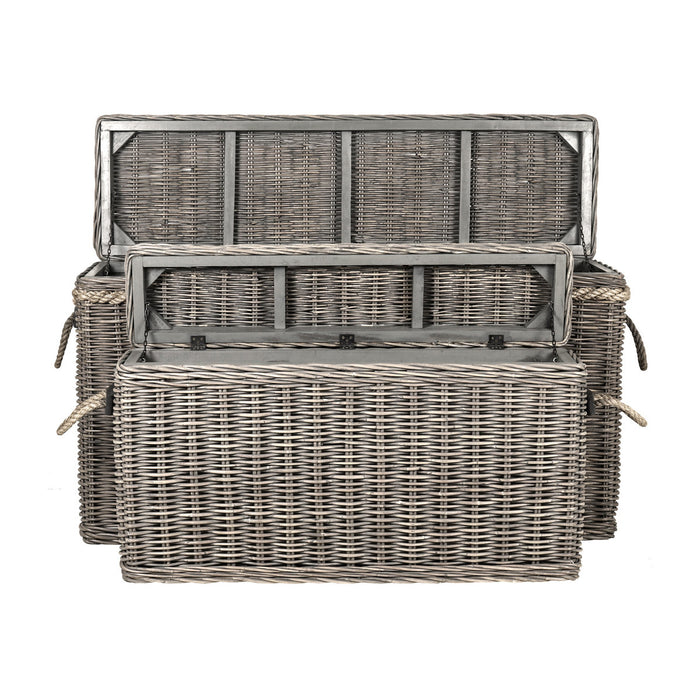 Sabrina Basket Console - Grey