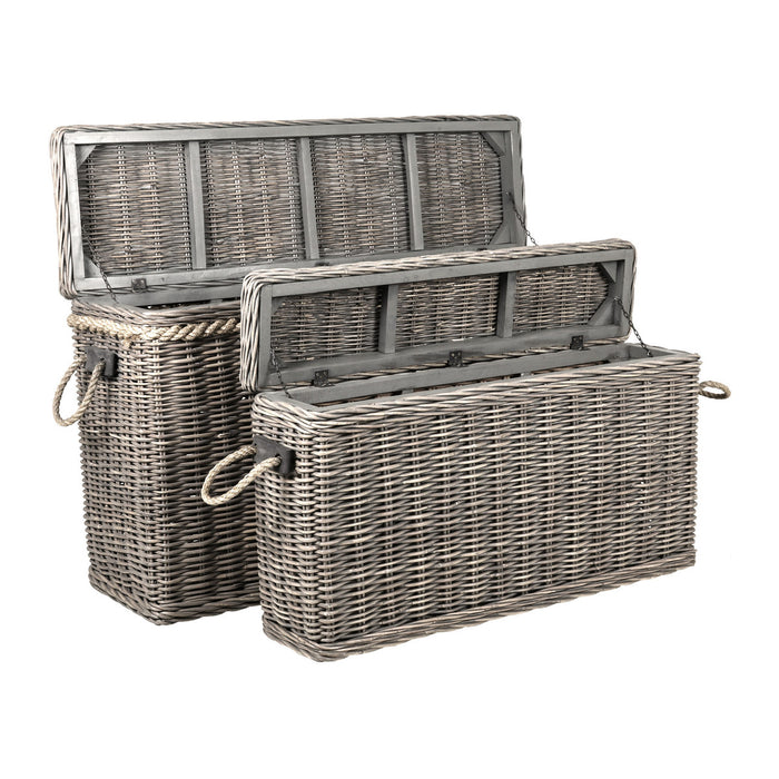 Sabrina Basket Console - Grey