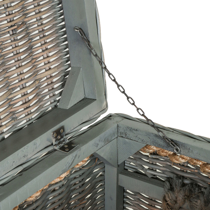 Sabrina Basket Console - Grey