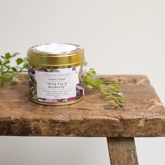 Wild Fig & Mulberry Candle In a Matte Gold Tin