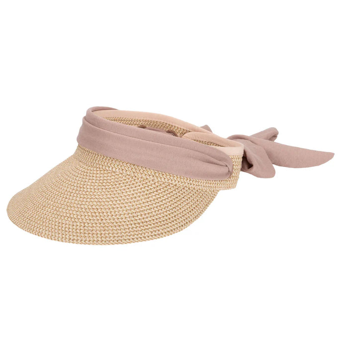 Visor w/Wrap Around Tie - Blush