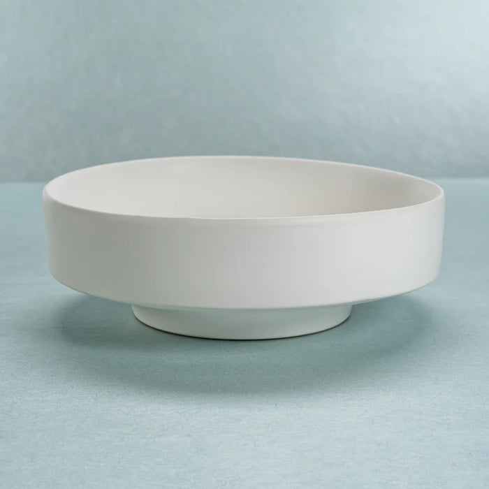 Cote d' Azur White Ceramic Centerpiece Bowl
