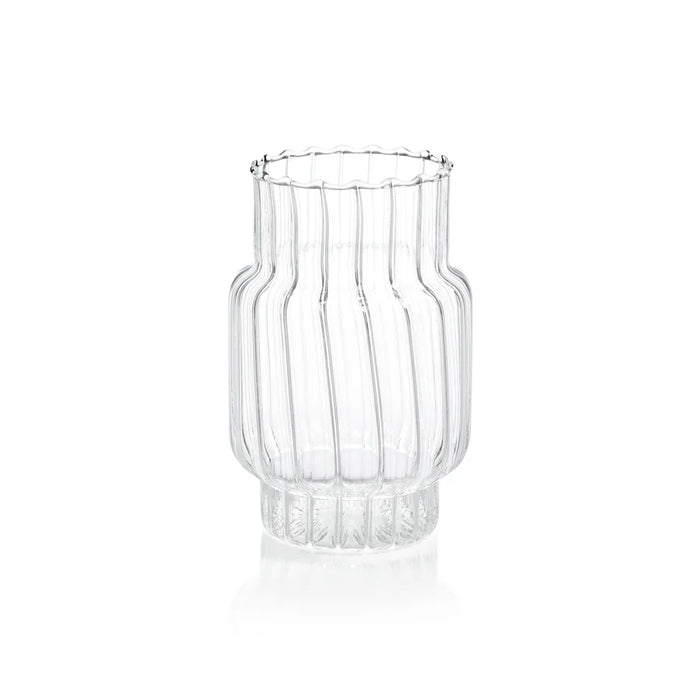 Mimo Clear Optic Glass Vase