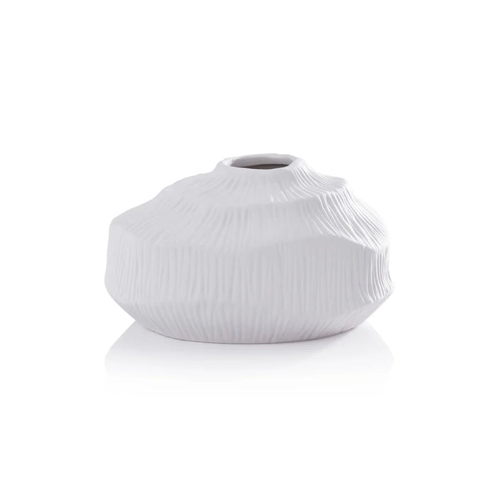 Textured White Porcelain Vase