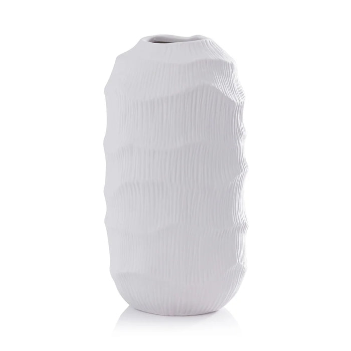 Textured White Porcelain Vase
