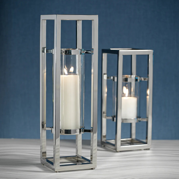 Beaufort Polished Steel Hurricane