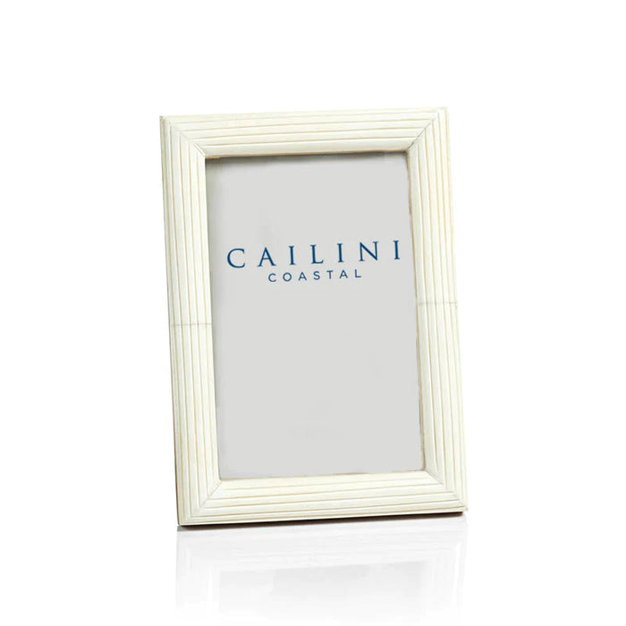 Palomar Etched White Bone Photo Frame