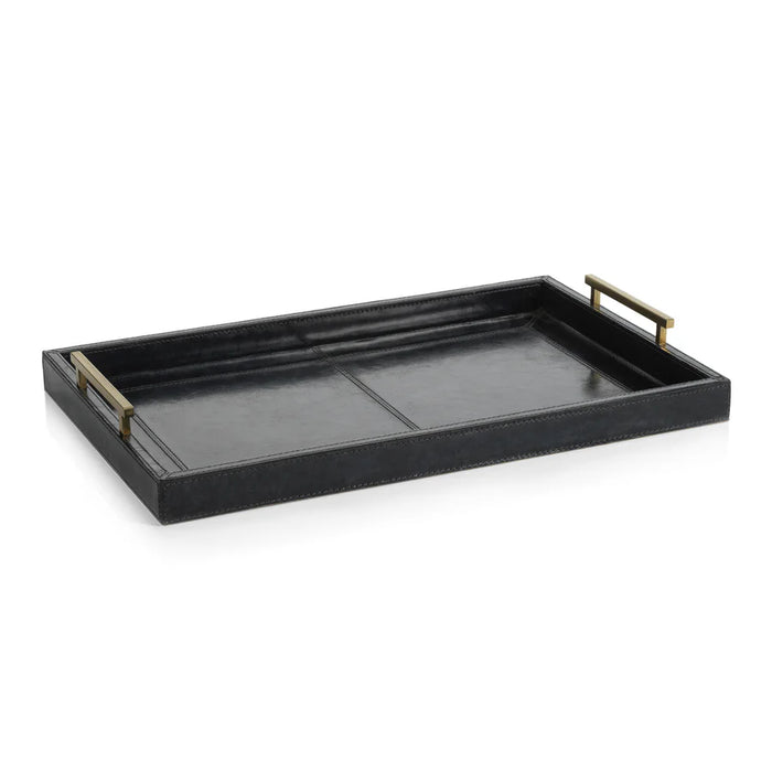 Savoy Leather Blue Tray