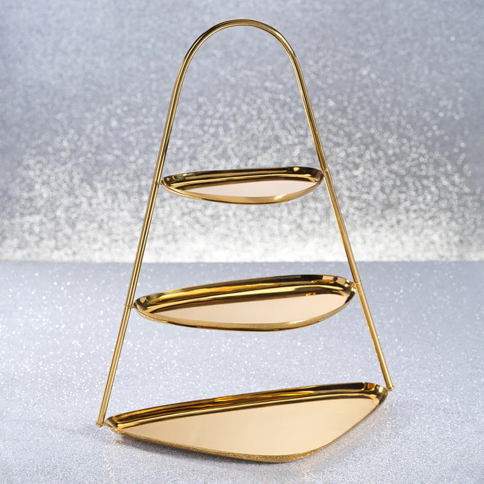 Epicurean 3-Tier Hors d'euvre and Petits - Polished Gold