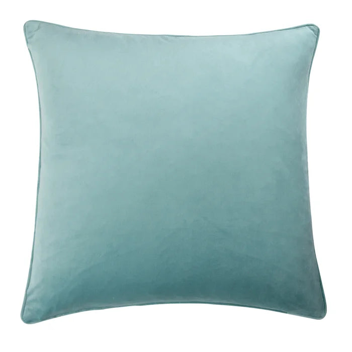 Ocean Blue On Natural Linen Down Pillow