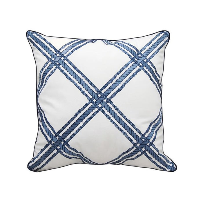 Rope Lattice White Pillow