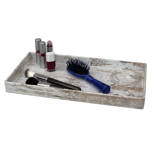 Antique Wood Nesting Decorative Vanity Tray