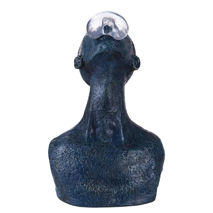 Polyresin Blue Man Sculpture
