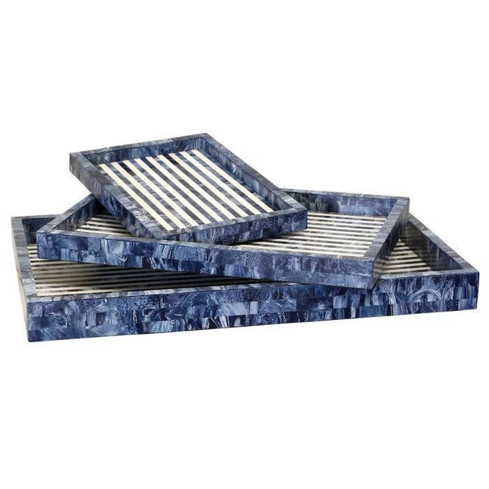 Multi-Blue Rectangular Tray