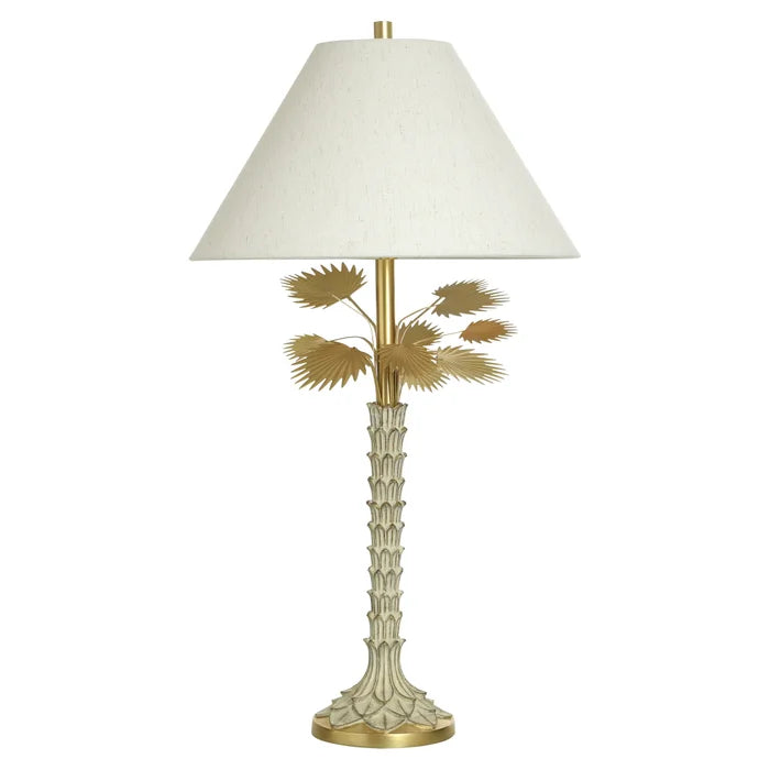 Patina Palm Table Lamp