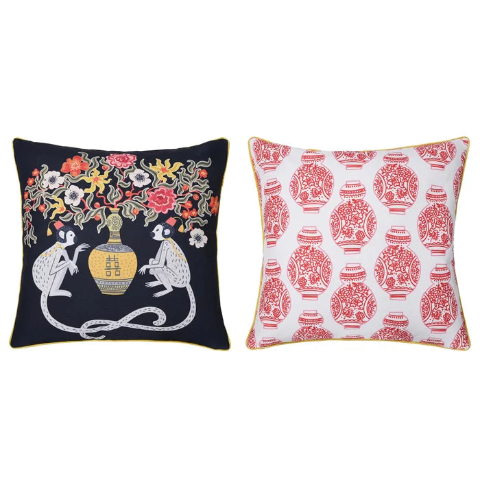 Floral Ginger Jar Prints Down Pillow