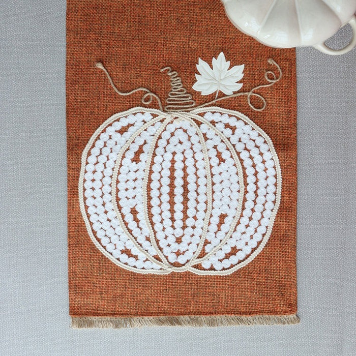 Textured Pumpkin Table Runner