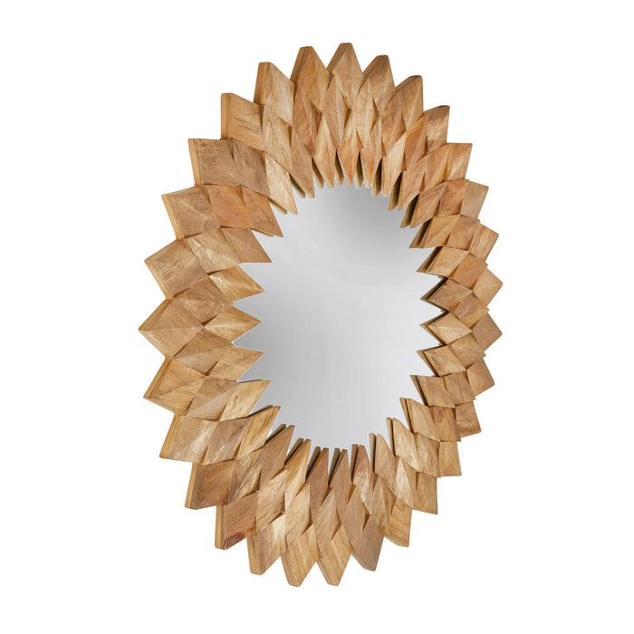Wood Wall Mirror - Brown