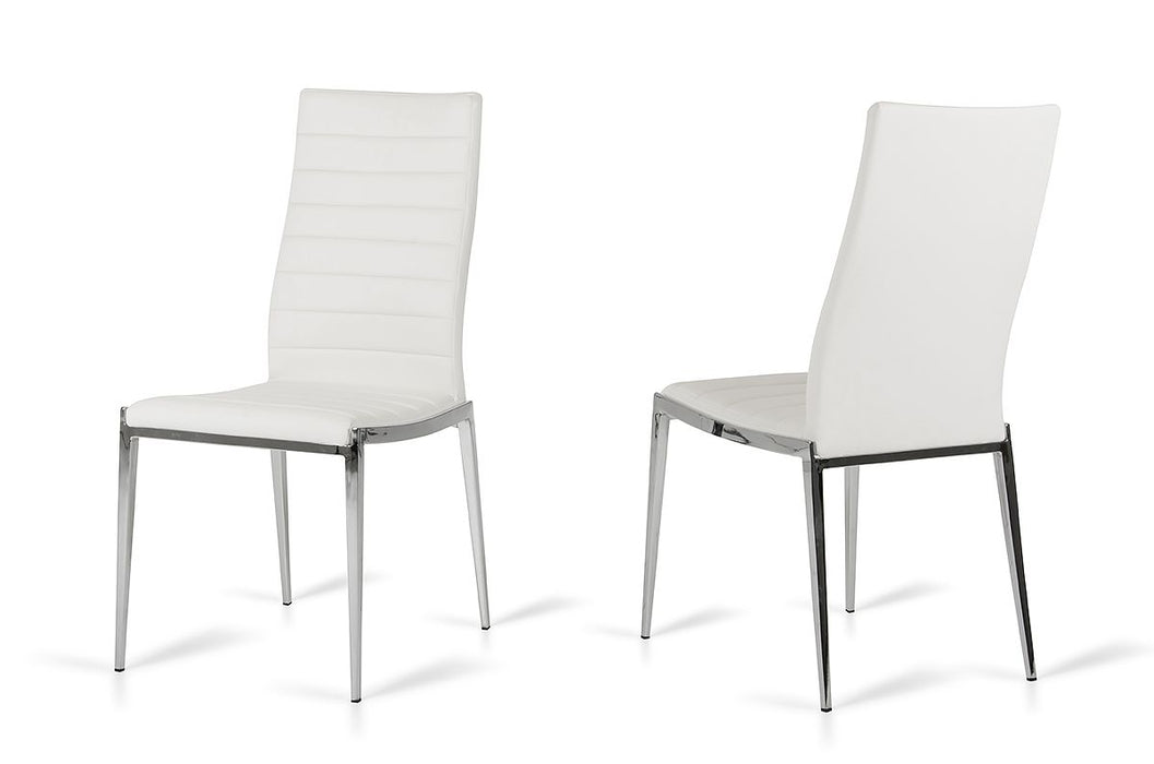 Libby White Leatherette Dining Chair