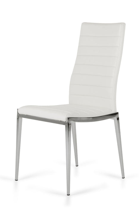 Libby White Leatherette Dining Chair